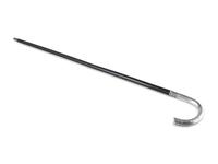 A Continental Ebony and Silver Walking Stick