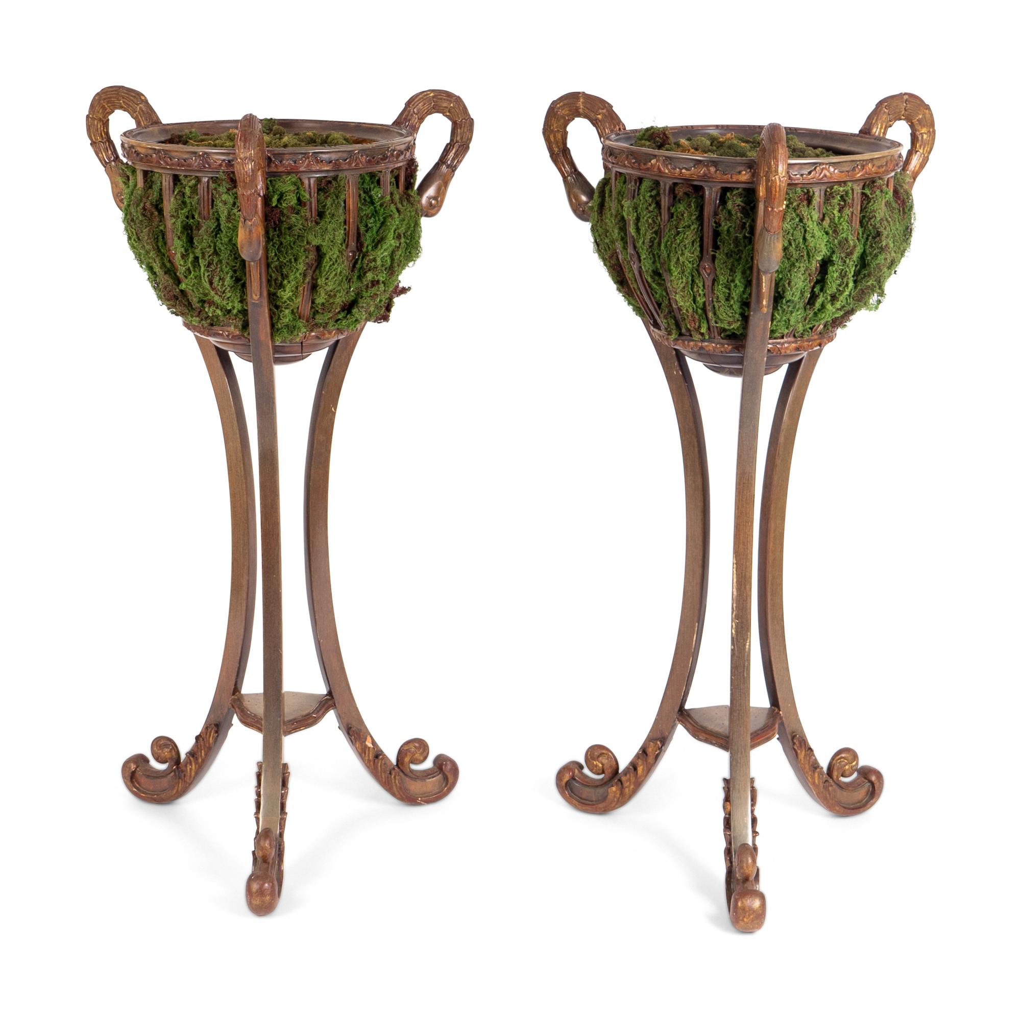 A Pair of Neoclassical Style Composition Jardinières