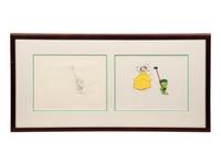 Green Giant Sprout TV Commercial Production Cel and Animation Drawing.