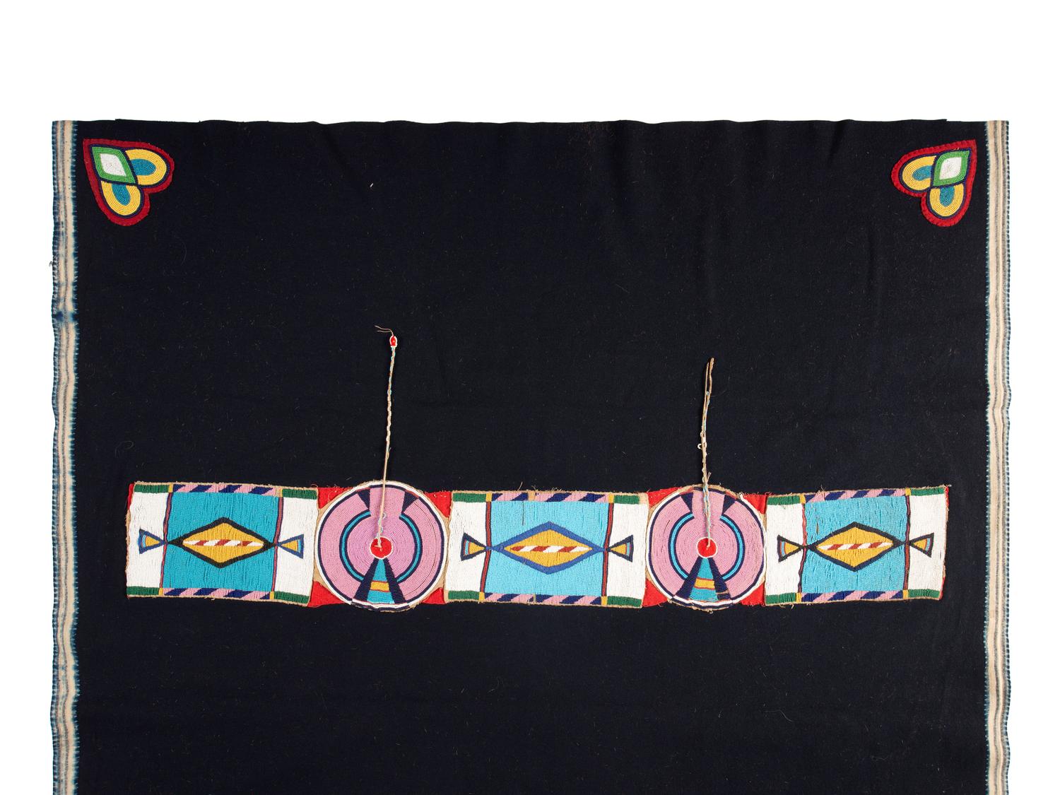 Nez Perce Beaded Hide Blanket Strip