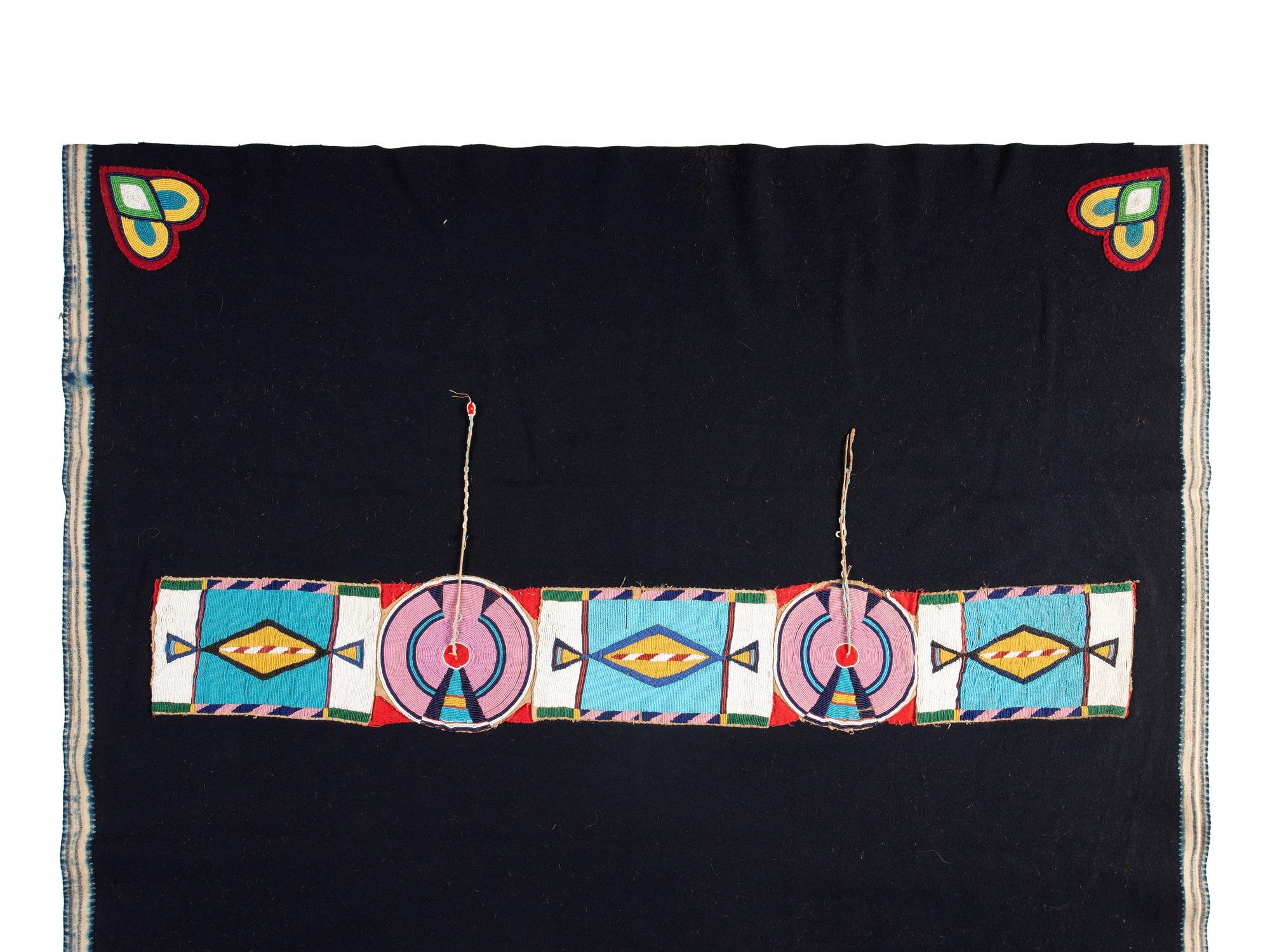Nez Perce Beaded Hide Blanket Strip