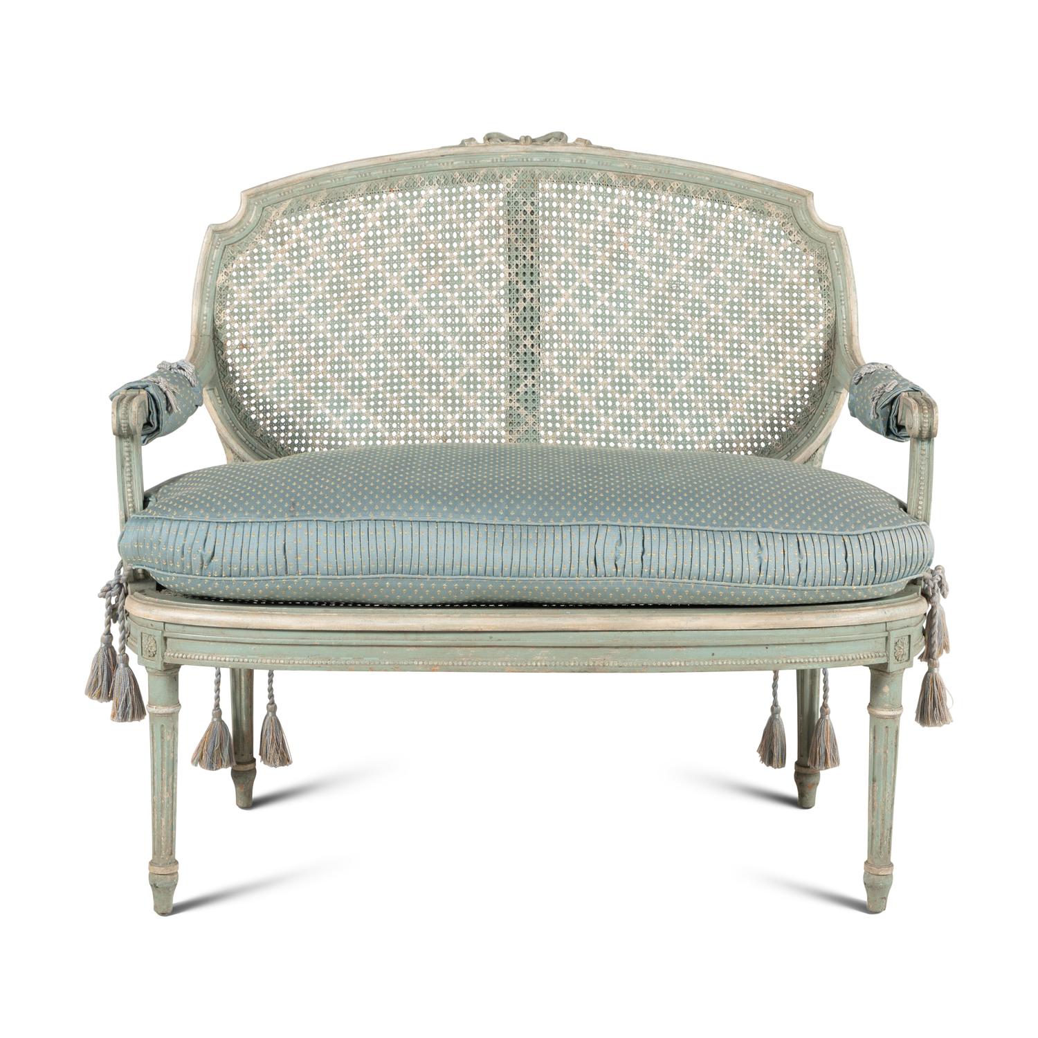 A Louis XVI Style Painted Settee