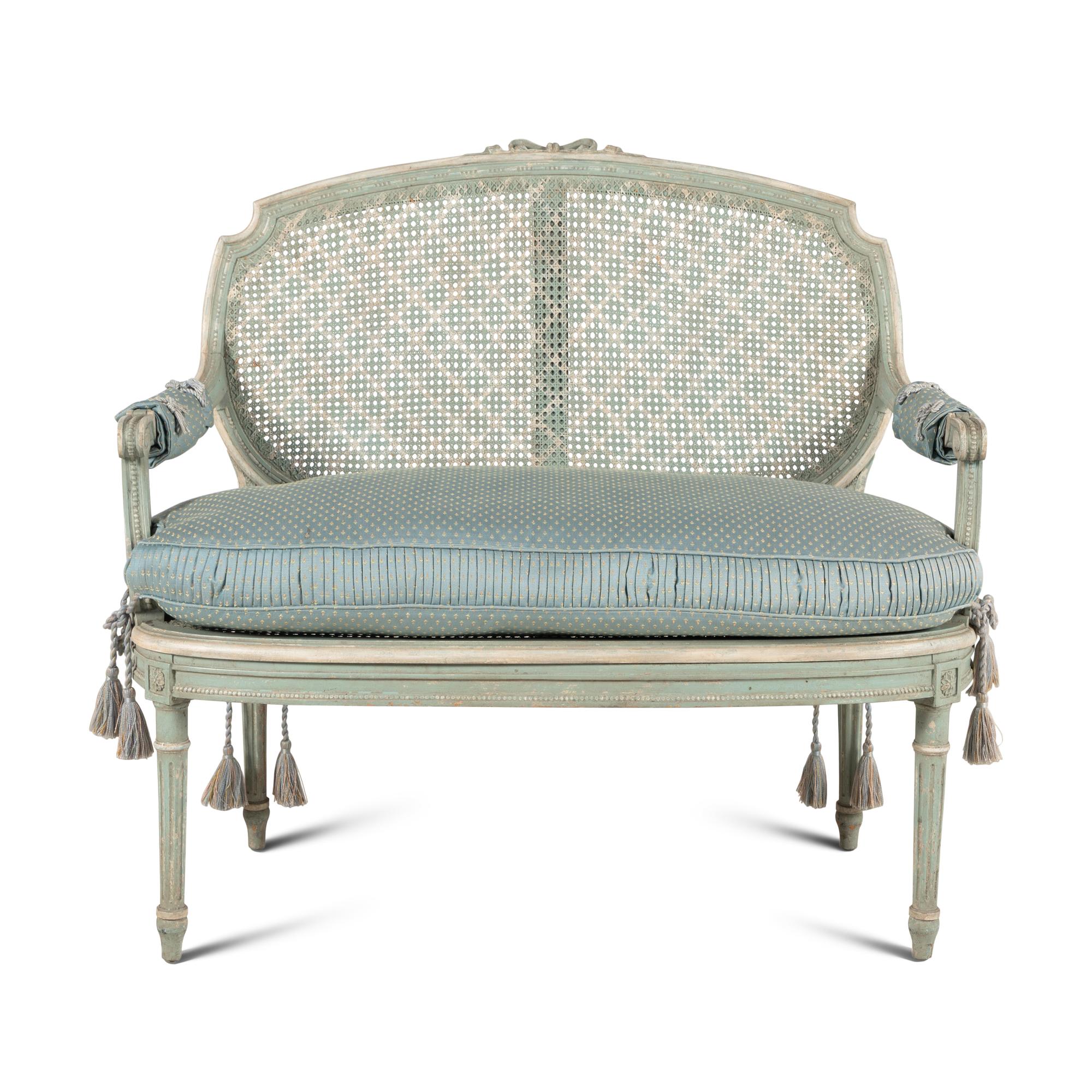 A Louis XVI Style Painted Settee