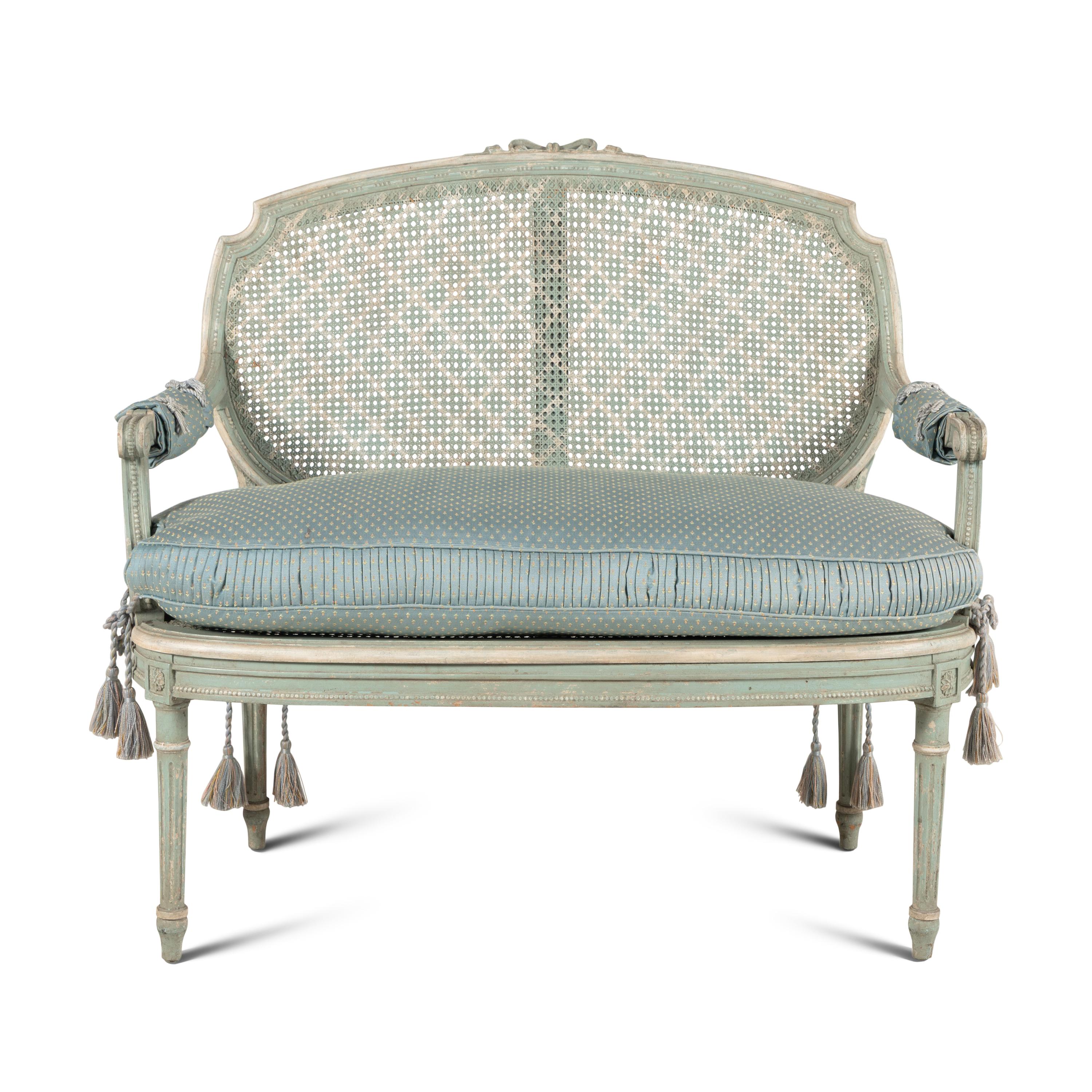 A Louis XVI Style Painted Settee