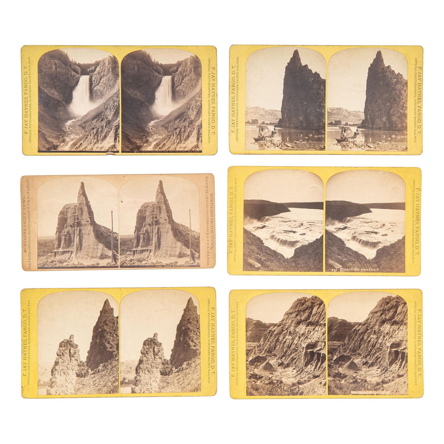 [EARLY PHOTOGRAPHY] -- [CRONAU, Rudolf]. HAYNES, F.J., photographer. A group of 15 stereoviews of the American West collected by artist Rudolf Cronau. Fargo, D.T.: F. J. Haynes, n.p.