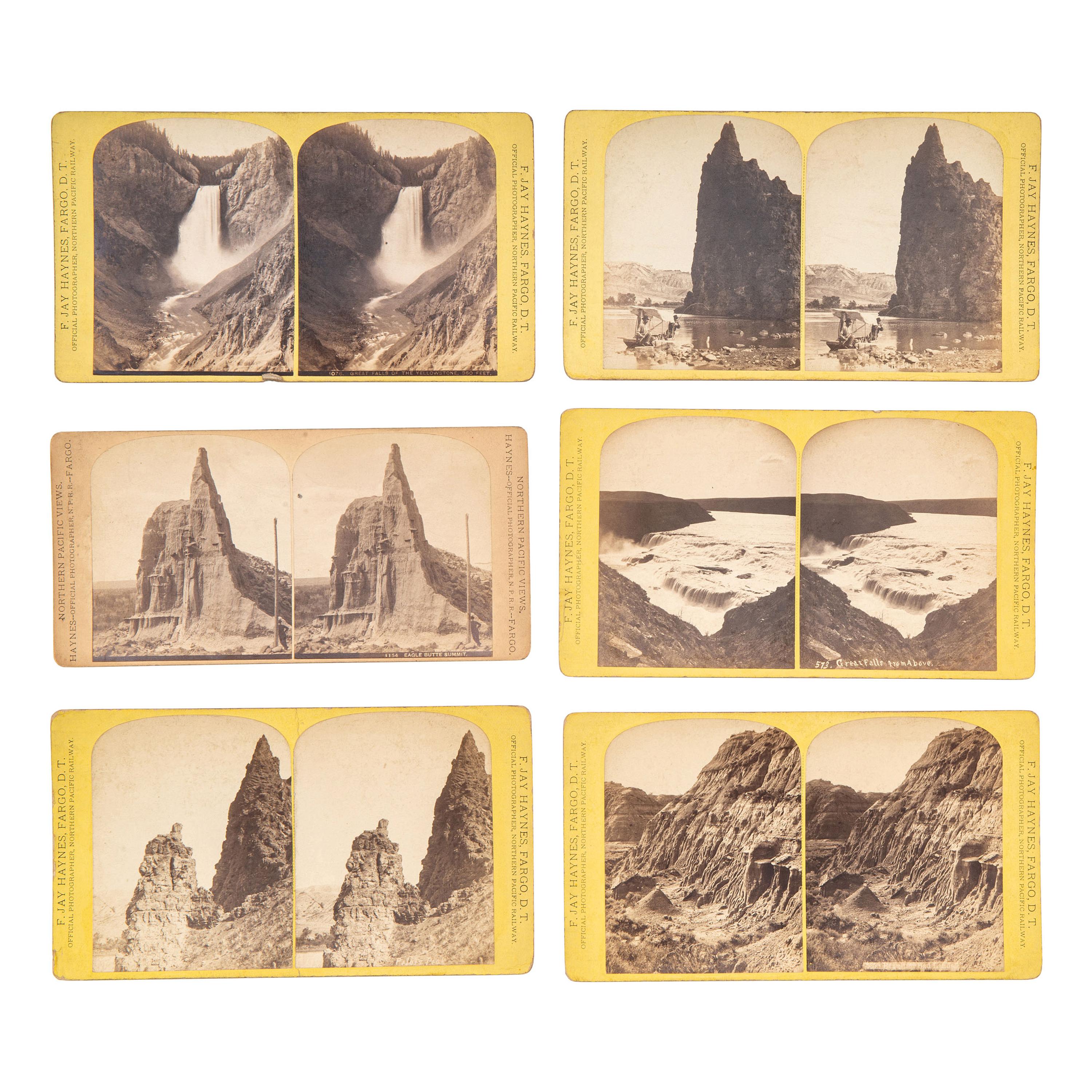 [EARLY PHOTOGRAPHY] -- [CRONAU, Rudolf]. HAYNES, F.J., photographer. A group of 15 stereoviews of the American West collected by artist Rudolf Cronau. Fargo, D.T.: F. J. Haynes, n.p.