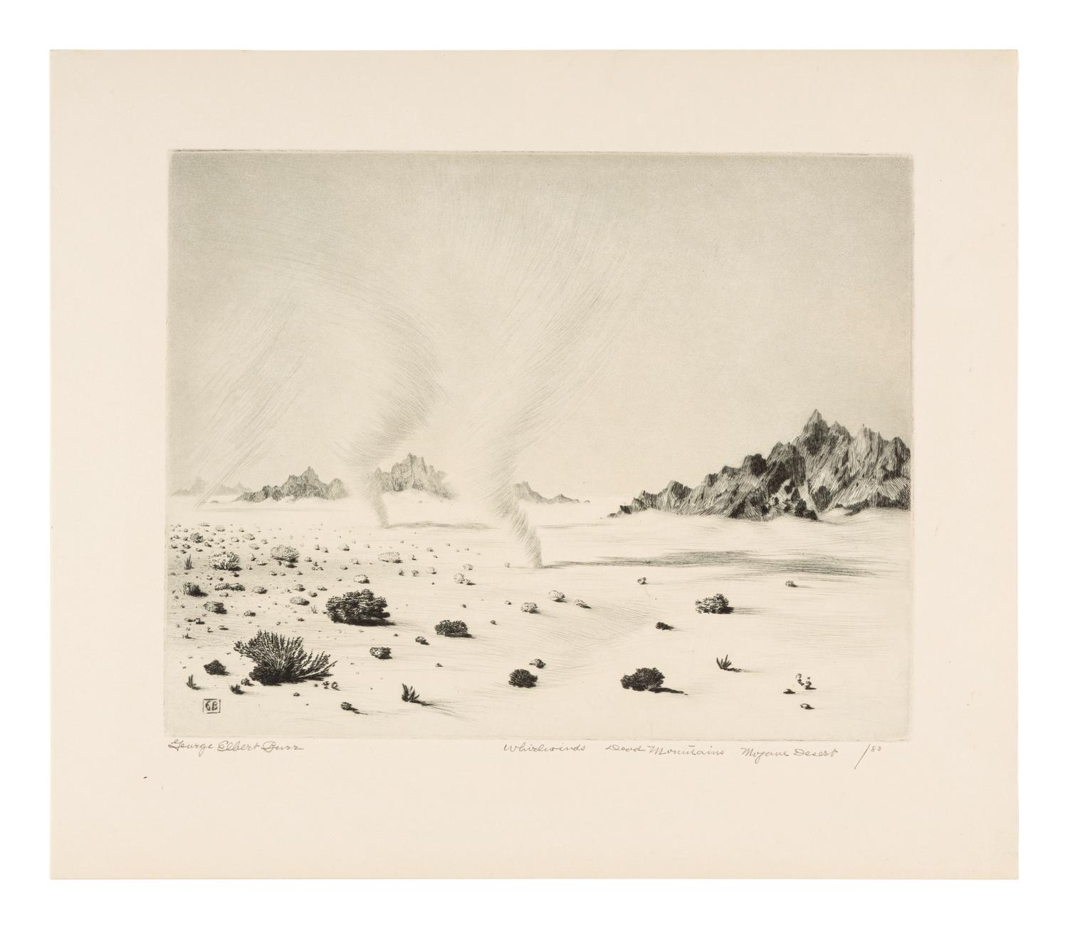 Three Works: The Land of Mystery, Whirlwinds, Mojave Desert, California and Whirlwinds, Dead Mountains, Mojave Desert