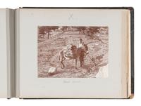 [WESTERN AMERICANA - NEW MEXICO]. Album containing photographs of cowboys and cattle in Colfax County, New Mexico, incl. views of the Urraca Ranch. Ca 1885-1895.