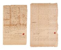[REVOLUTIONARY WAR]. Group of 2 New Hampshire land indentures, comprising: