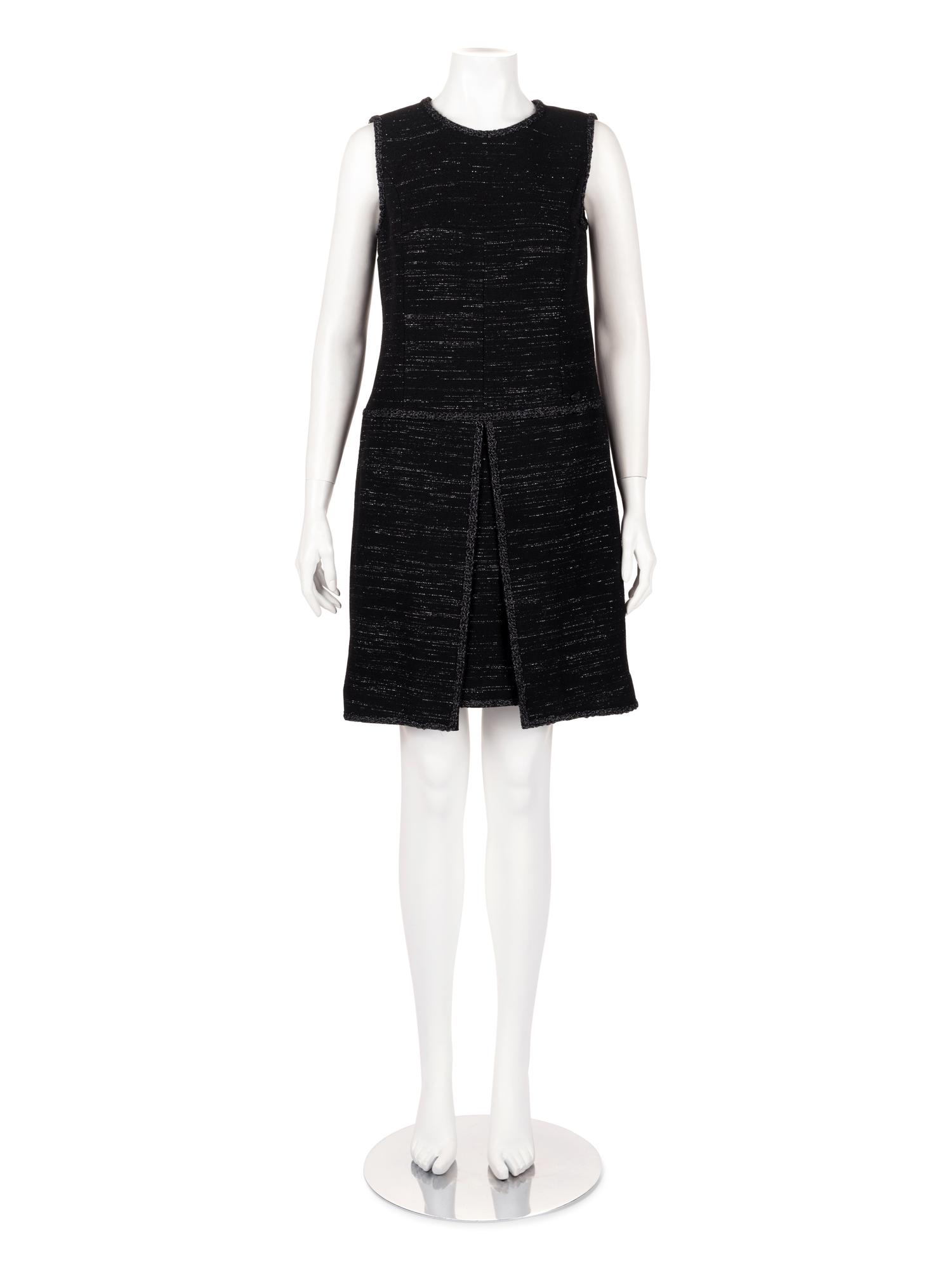 Chanel Two-Piece Wool Tweed Dress Ensemble