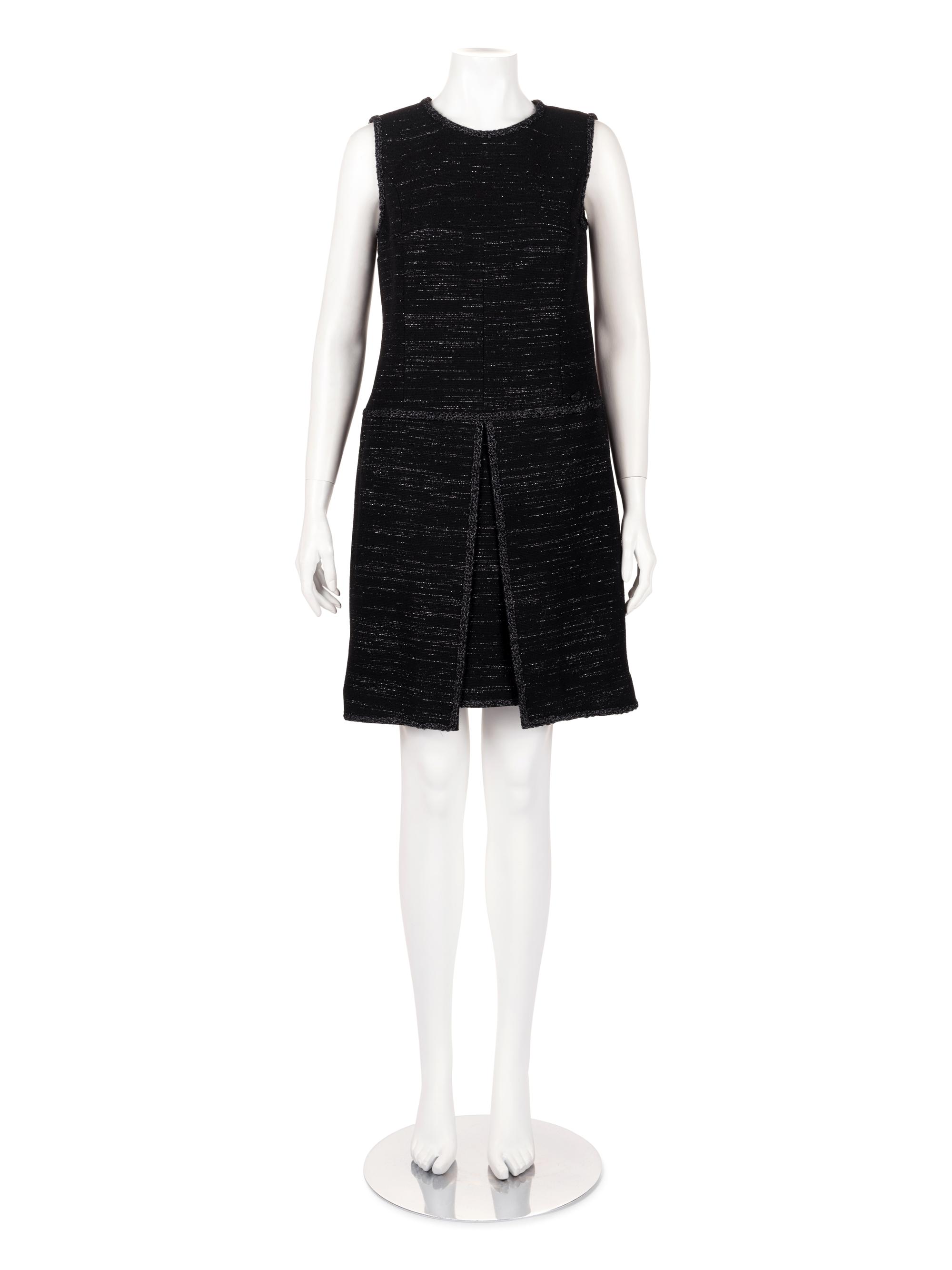 Chanel Two-Piece Wool Tweed Dress Ensemble
