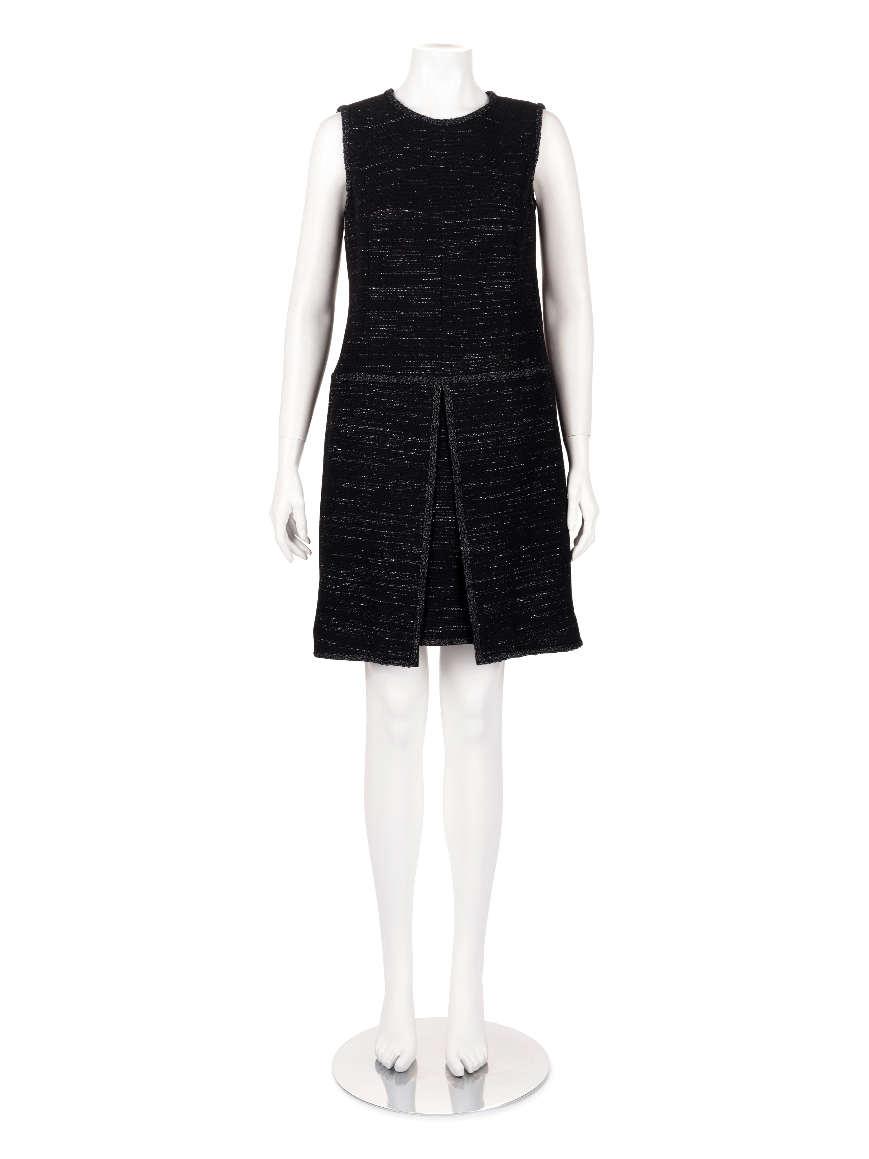 Chanel Two-Piece Wool Tweed Dress Ensemble