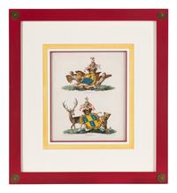 A Set of Ten English Engravings of Coats of Arms