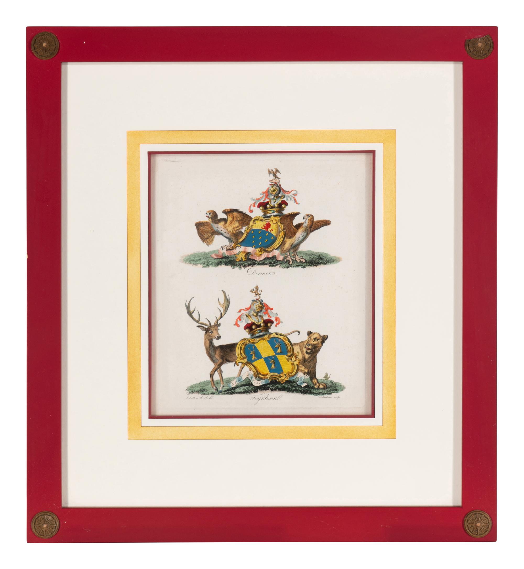 A Set of Ten English Engravings of Coats of Arms