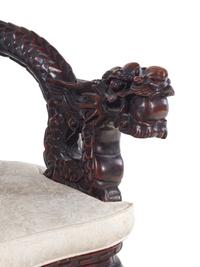 A Japanese Hardwood ‘Dragon’ Armchair