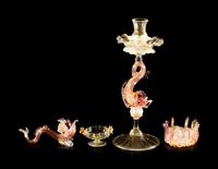 A Venetian Glass Table Service