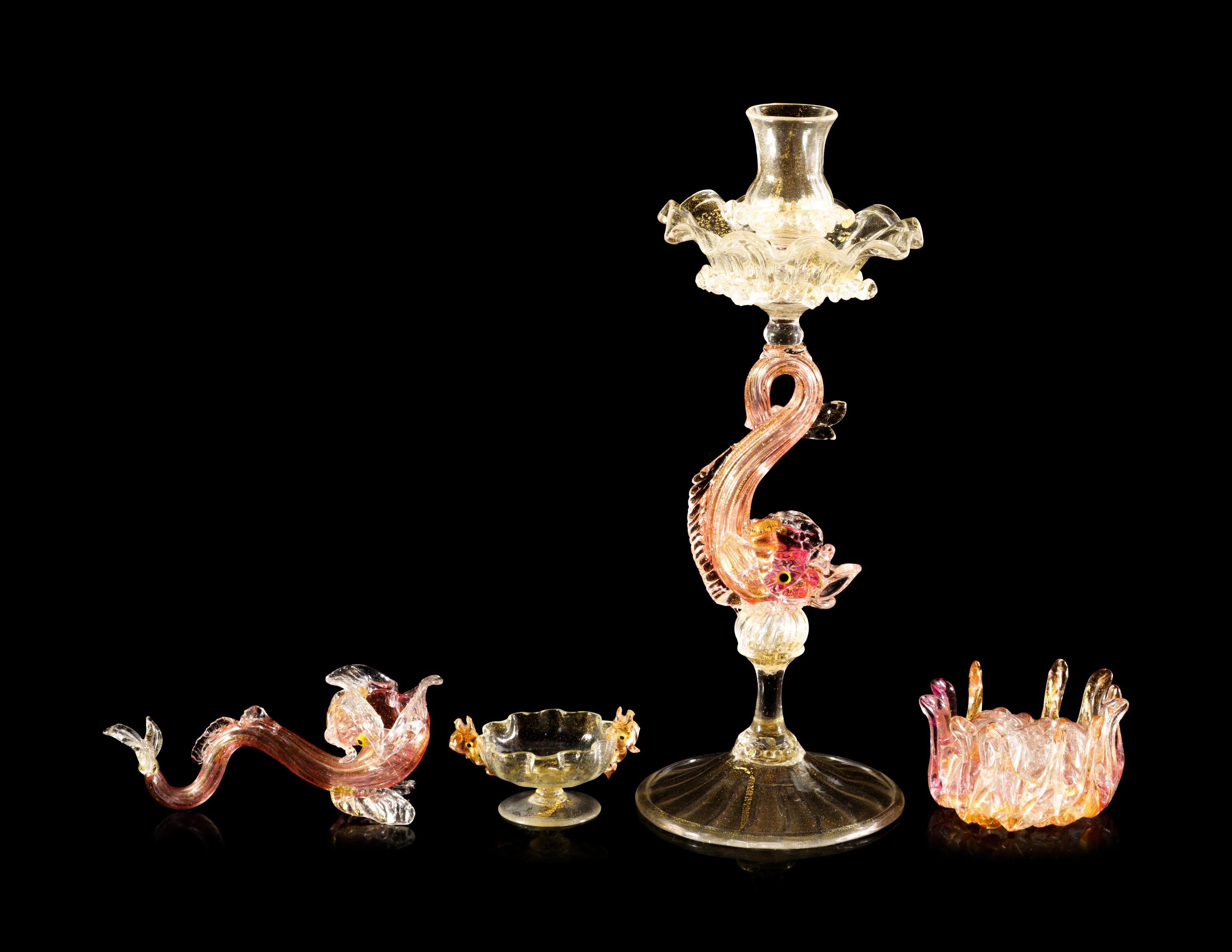 A Venetian Glass Table Service