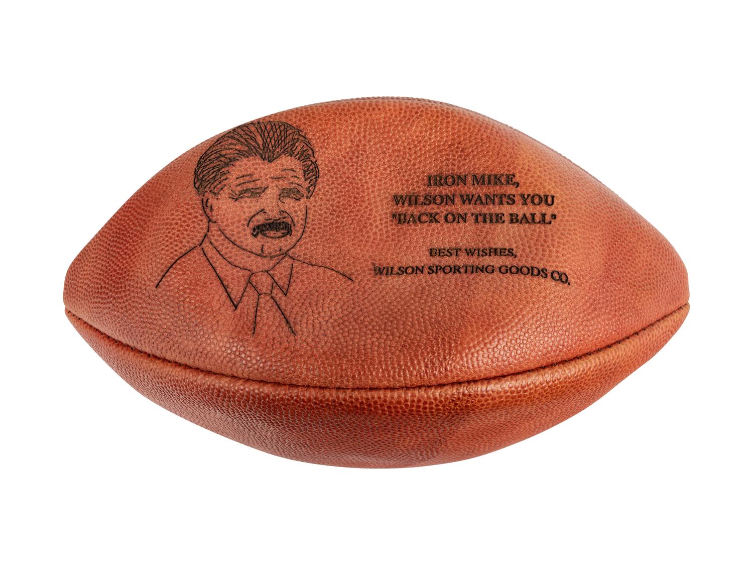 A Wilson Official NFL Football Gifted to Mike Ditka by Wilson Sporting Goods Formerly Displayed at Mike Ditka's Restaurant