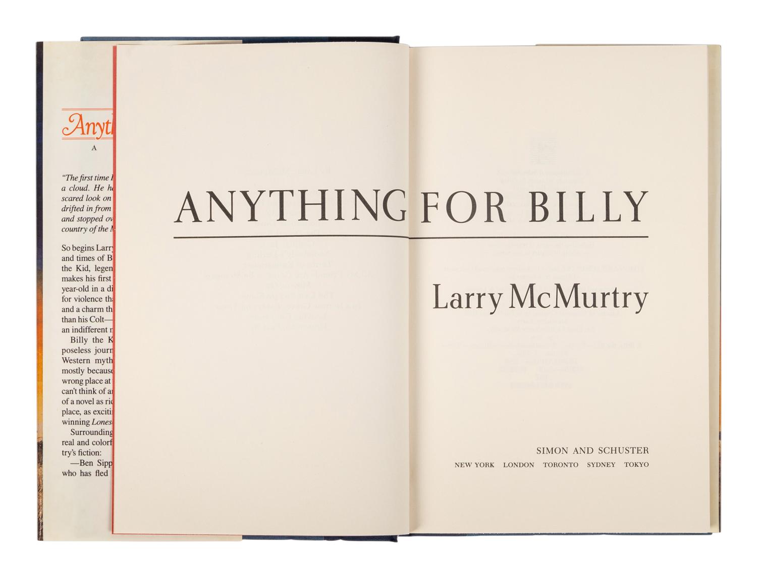 McMURTRY, Larry (1936-2021). A group of 16 works by McMurtry, ALL FIRST EDITIONS, comprising: