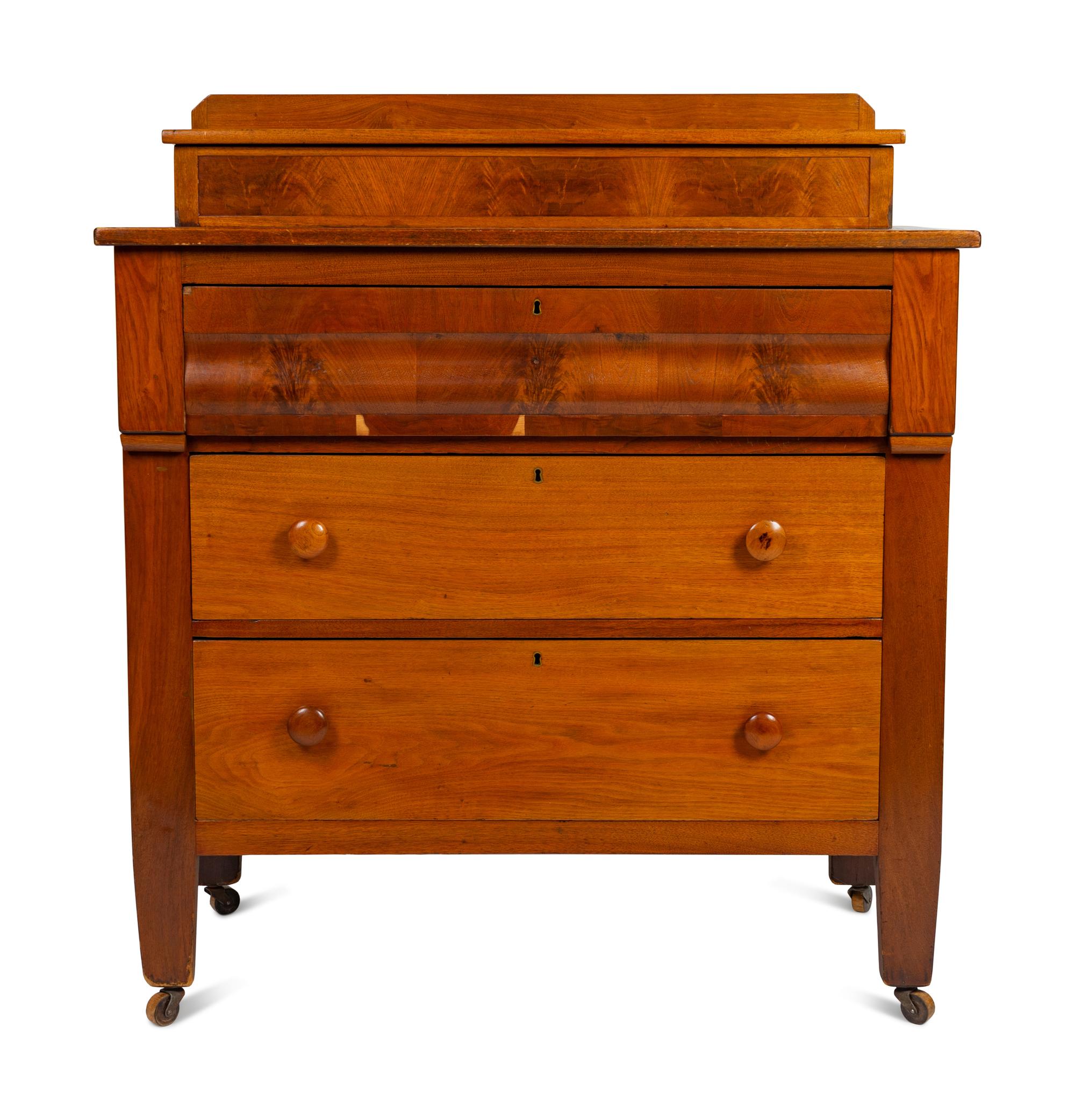 A Classical Style Cherrywood and Mahogany Chest of Drawers
