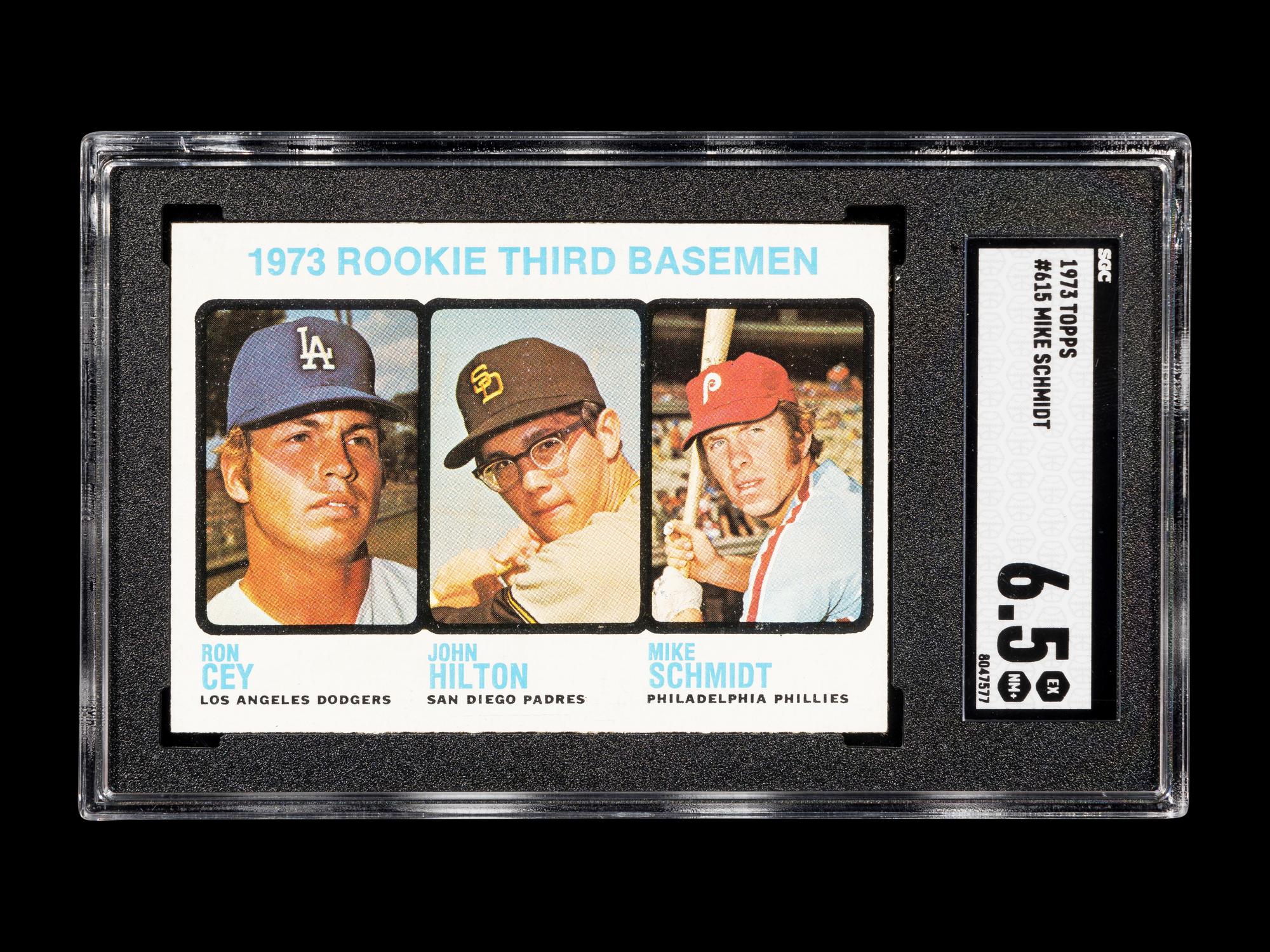 A 1973 Topps Mike Schmidt Rookie Baseball Card No. 615 (SGC 6.5 EX-NM+)