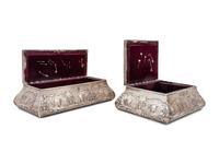Two English Repoussé Silver-Clad Boxes