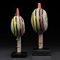 Pueblo Polychrome Rattles, Matched Pair, From the Collection of Dick Jemison, Alabama