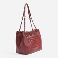 A Medium Red Chanel Timeless CC Soft Tote Chanel