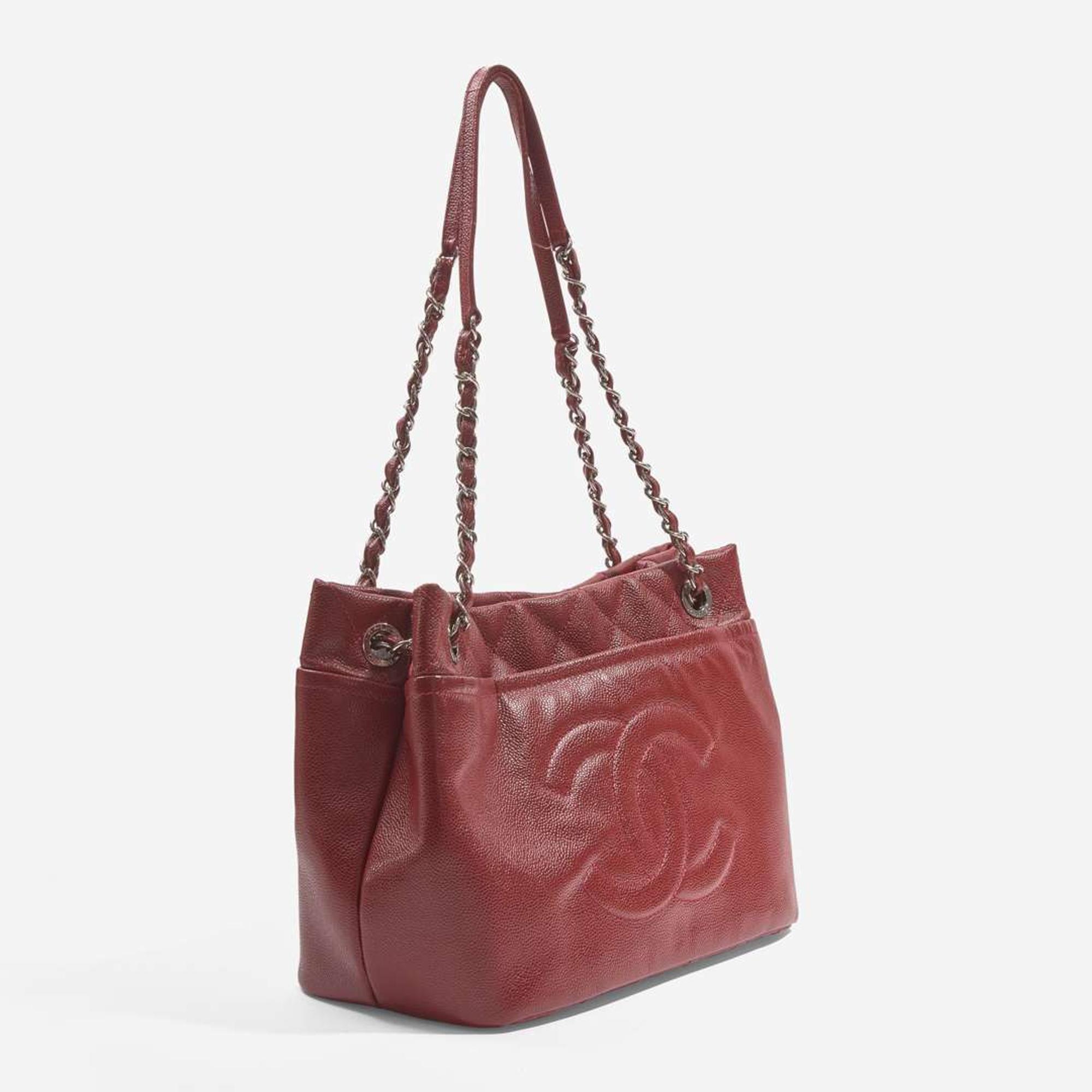A Medium Red Chanel Timeless CC Soft Tote Chanel