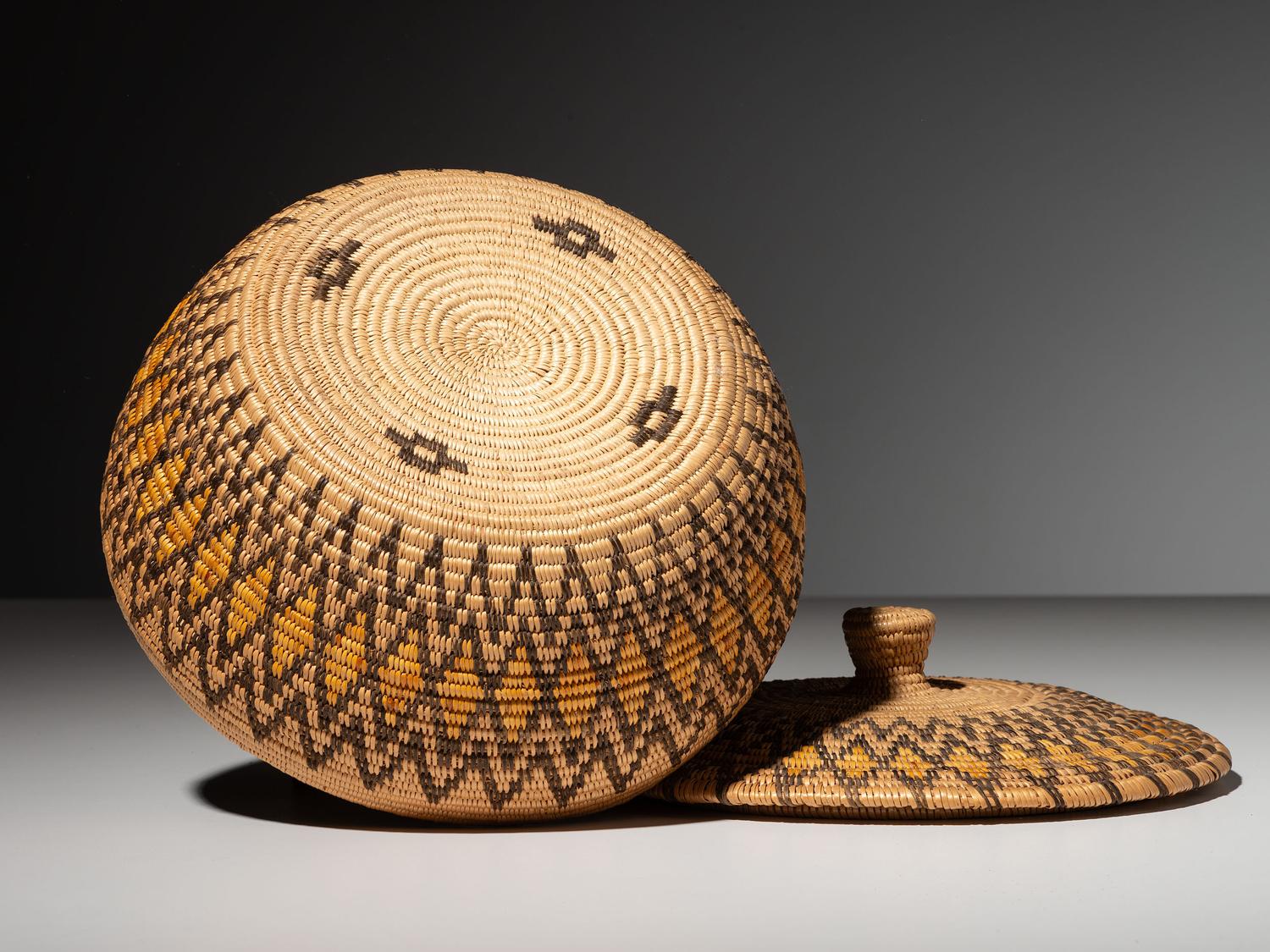 Panamint Lidded Polychrome Basket