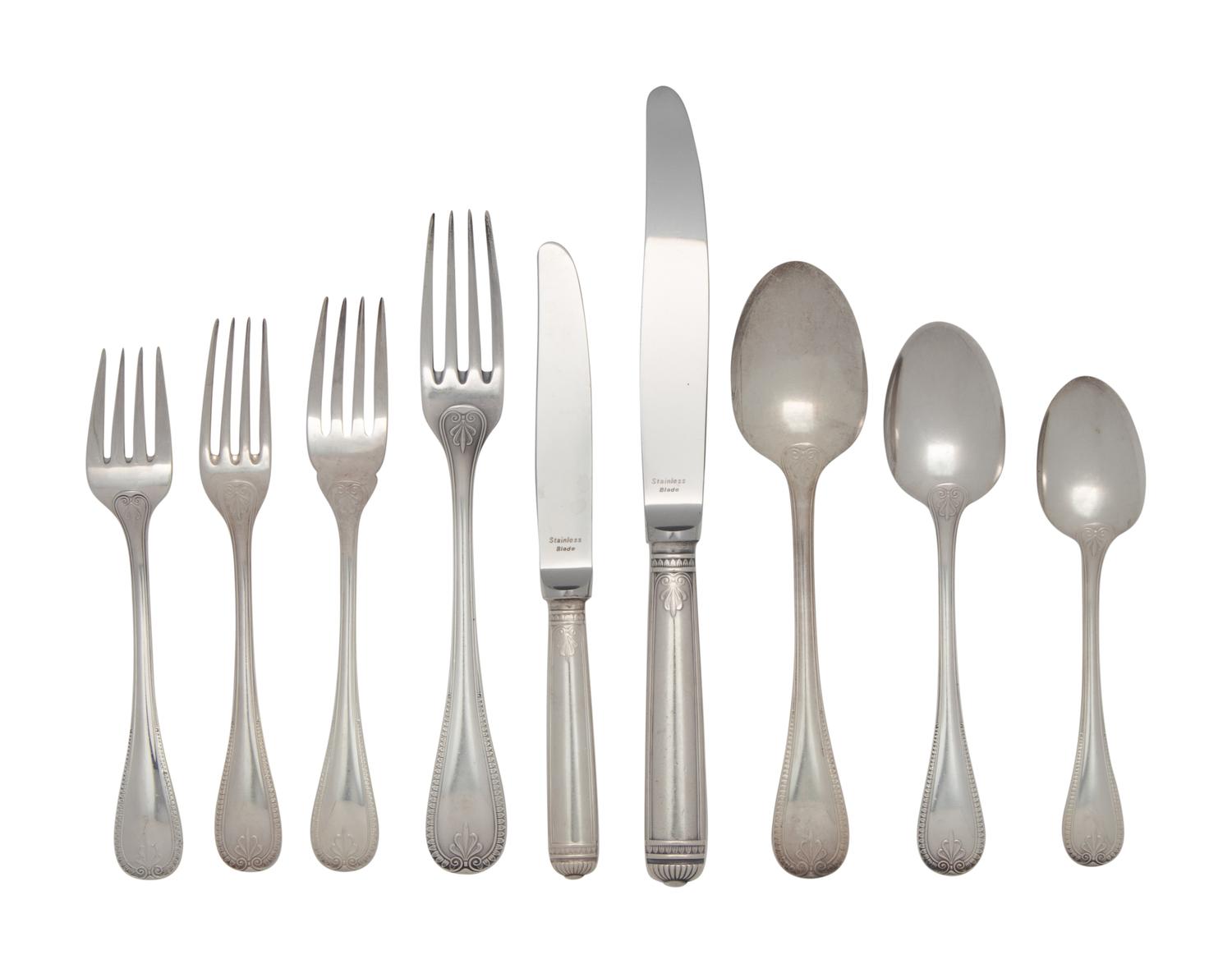 A Christofle Silver Flatware Service