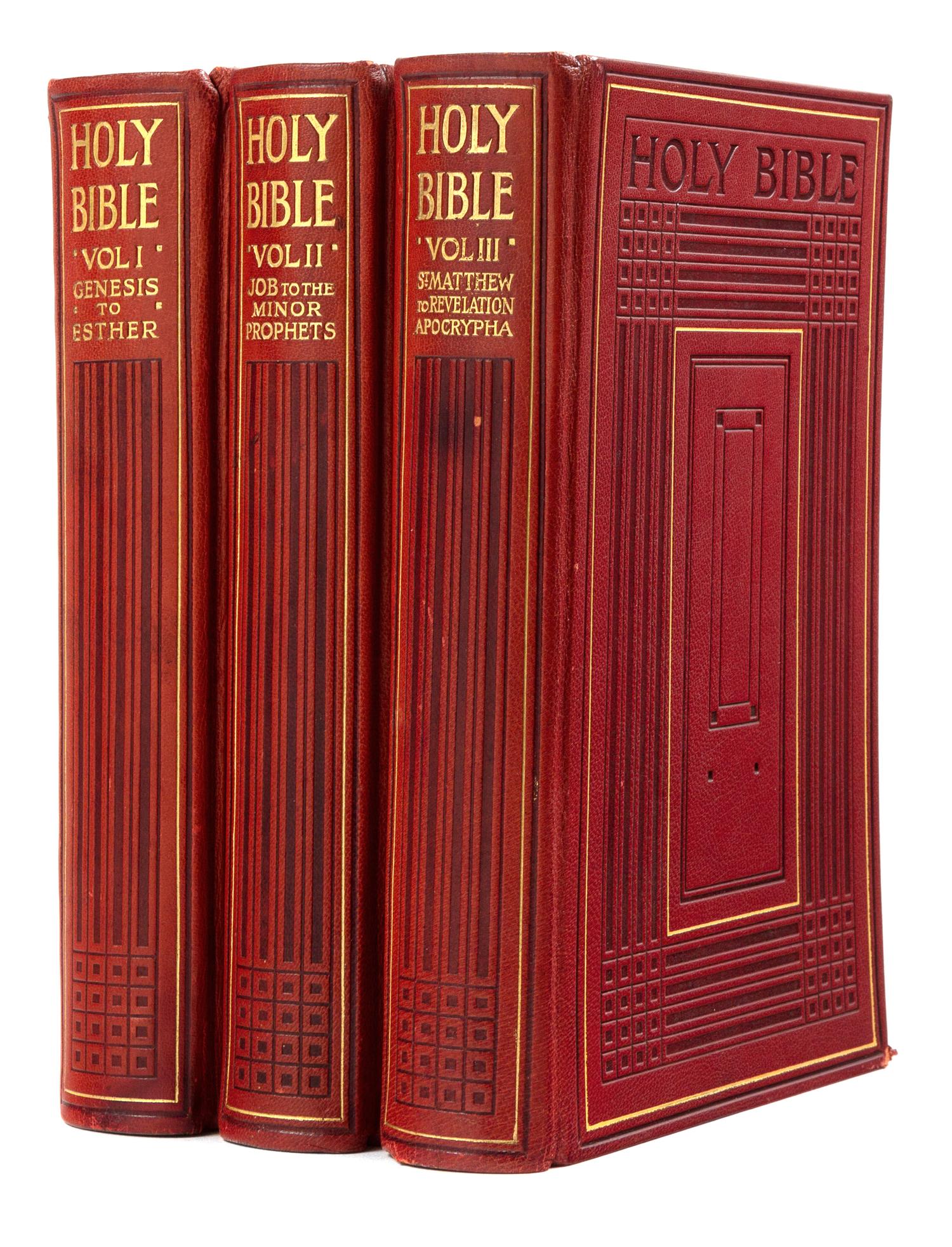 [BIBLE, in English]. The Holy Bible. London and Edinburgh: Ballantyne Press, 1911.