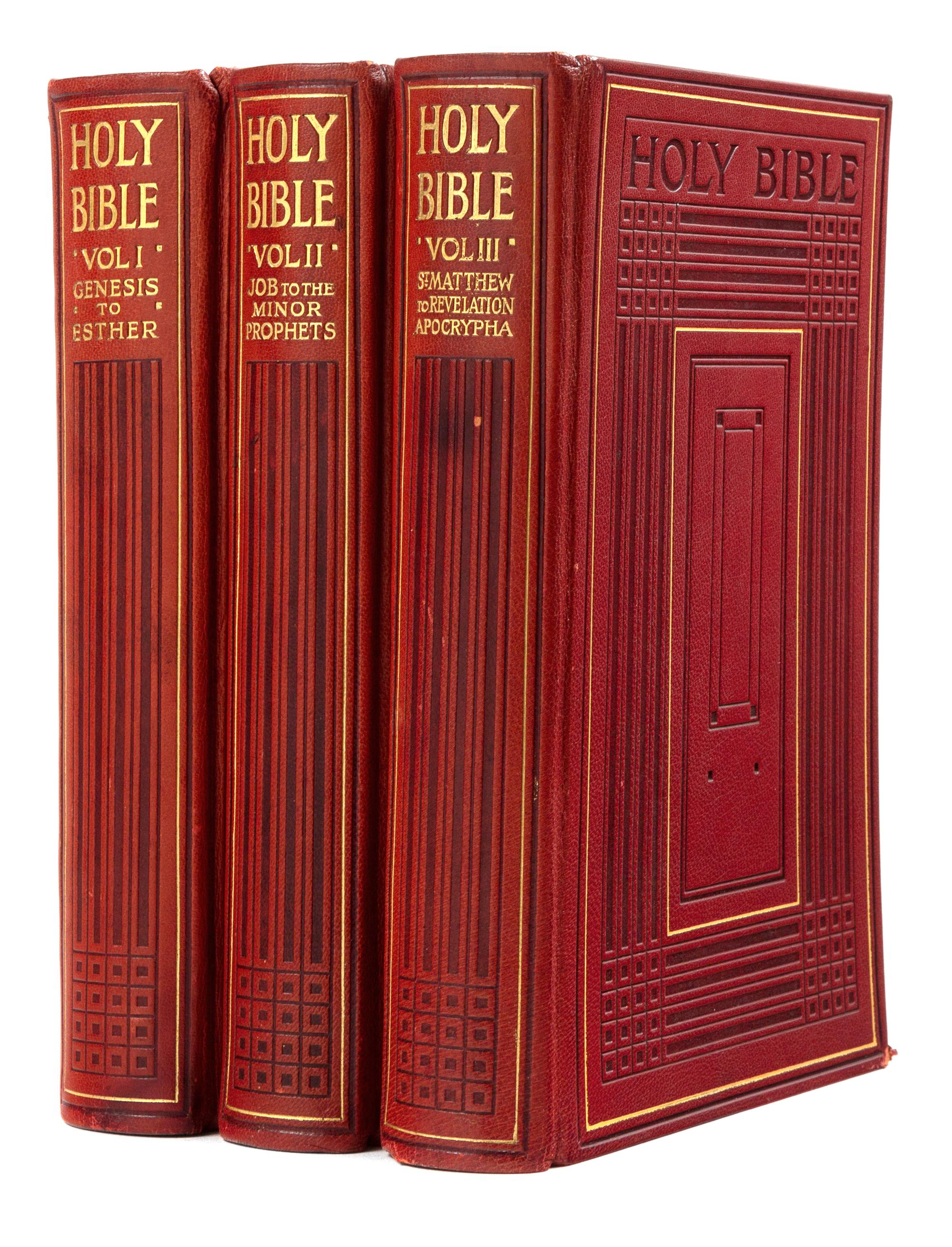 [BIBLE, in English]. The Holy Bible. London and Edinburgh: Ballantyne Press, 1911.
