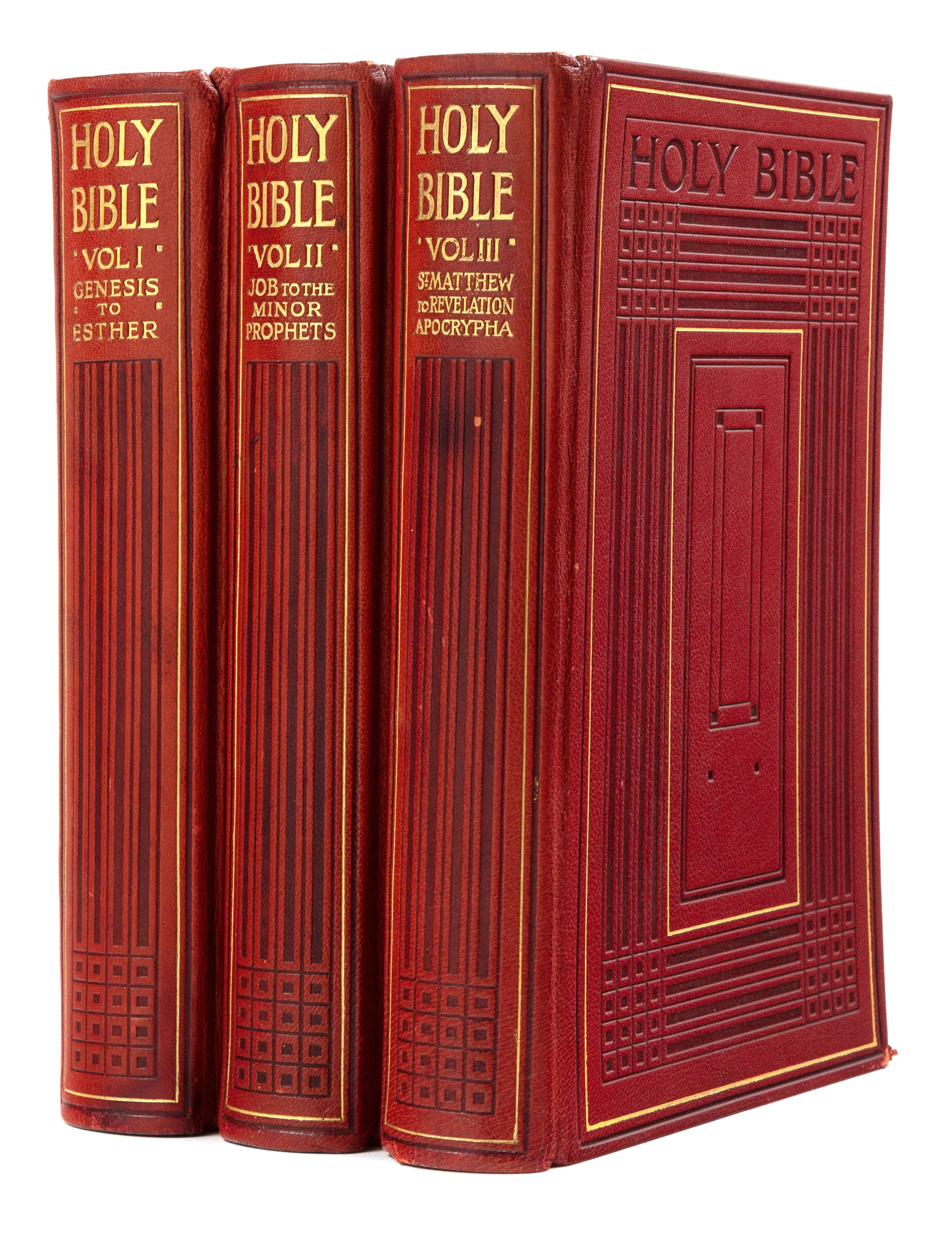 [BIBLE, in English]. The Holy Bible. London and Edinburgh: Ballantyne Press, 1911.
