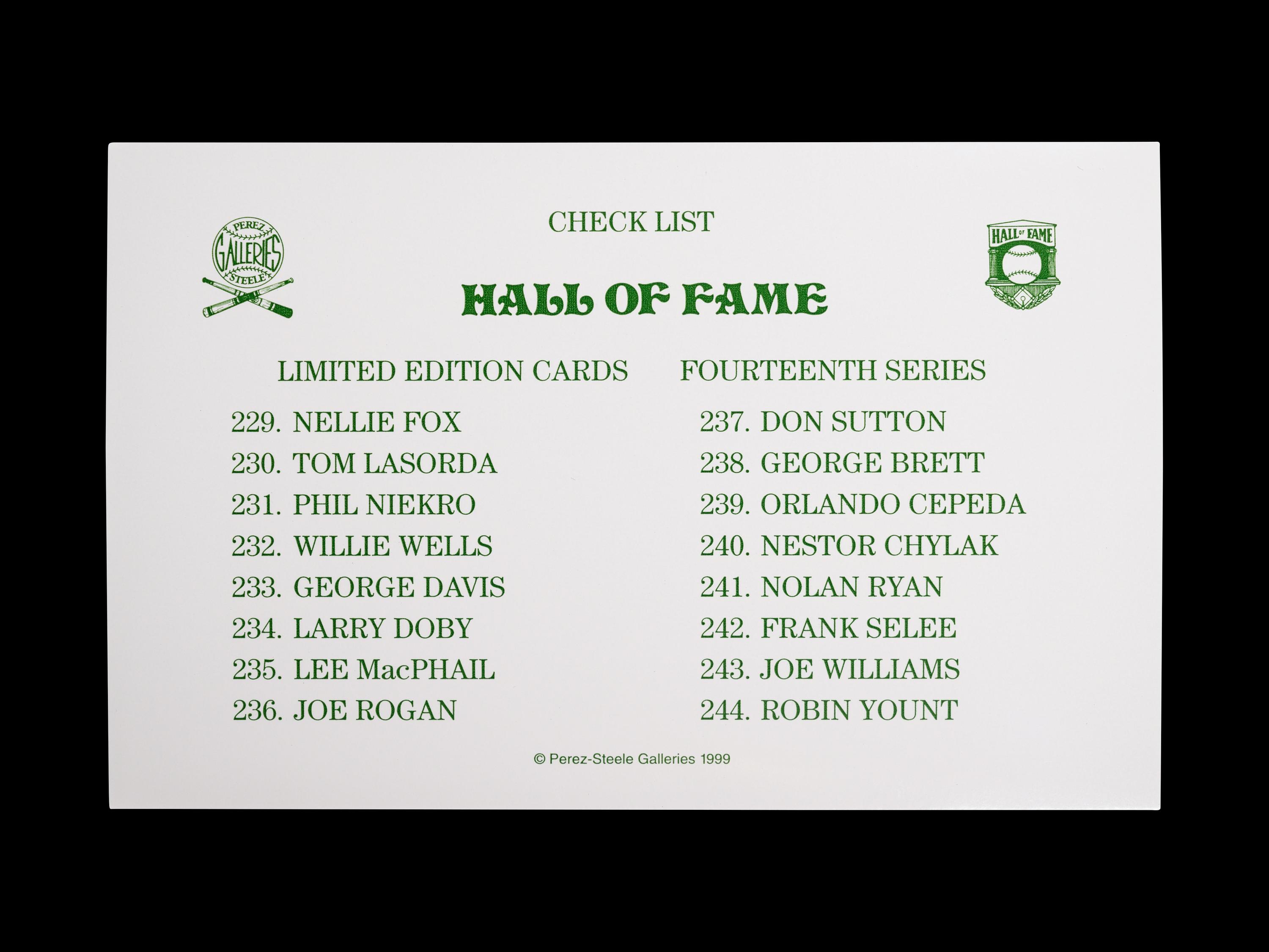 A Complete Run of 1980-2002 Series One Through Fifteen Perez-Steele Baseball Hall of Fame Post Cards