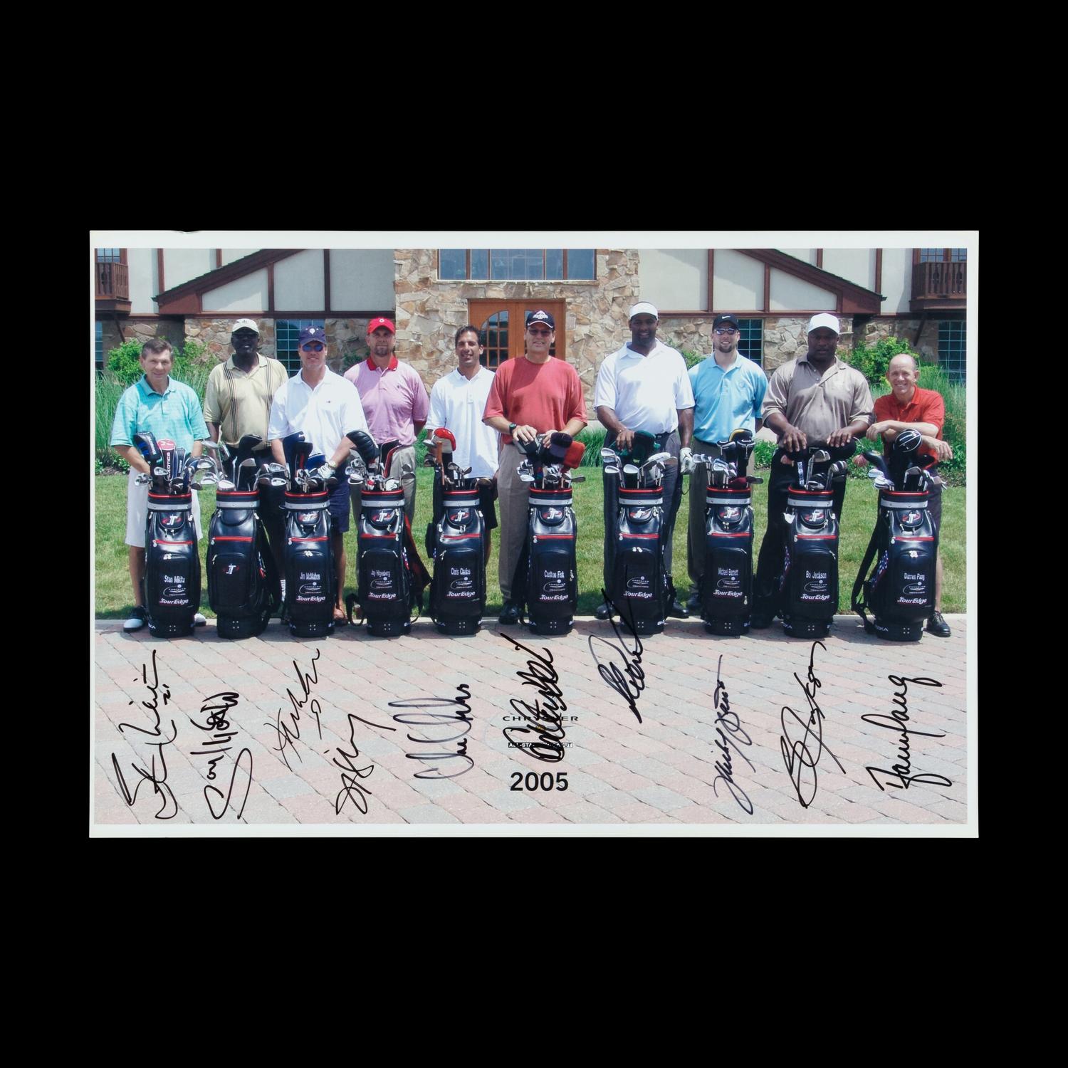 A Collection of 2005 Chrysler Golf Shootout Signed Autograph Items Featuring Chicago Hall of Famers and Legends Including Scottie Pippen and Bo Jackson