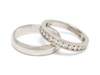 A Collection of White Gold Bands,