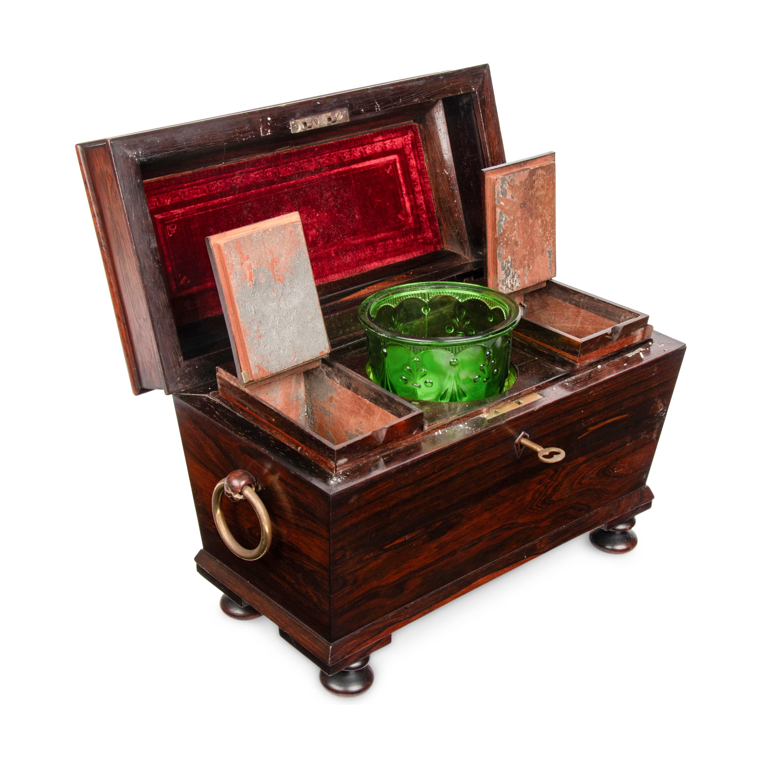 An English Rosewood Tea Poy