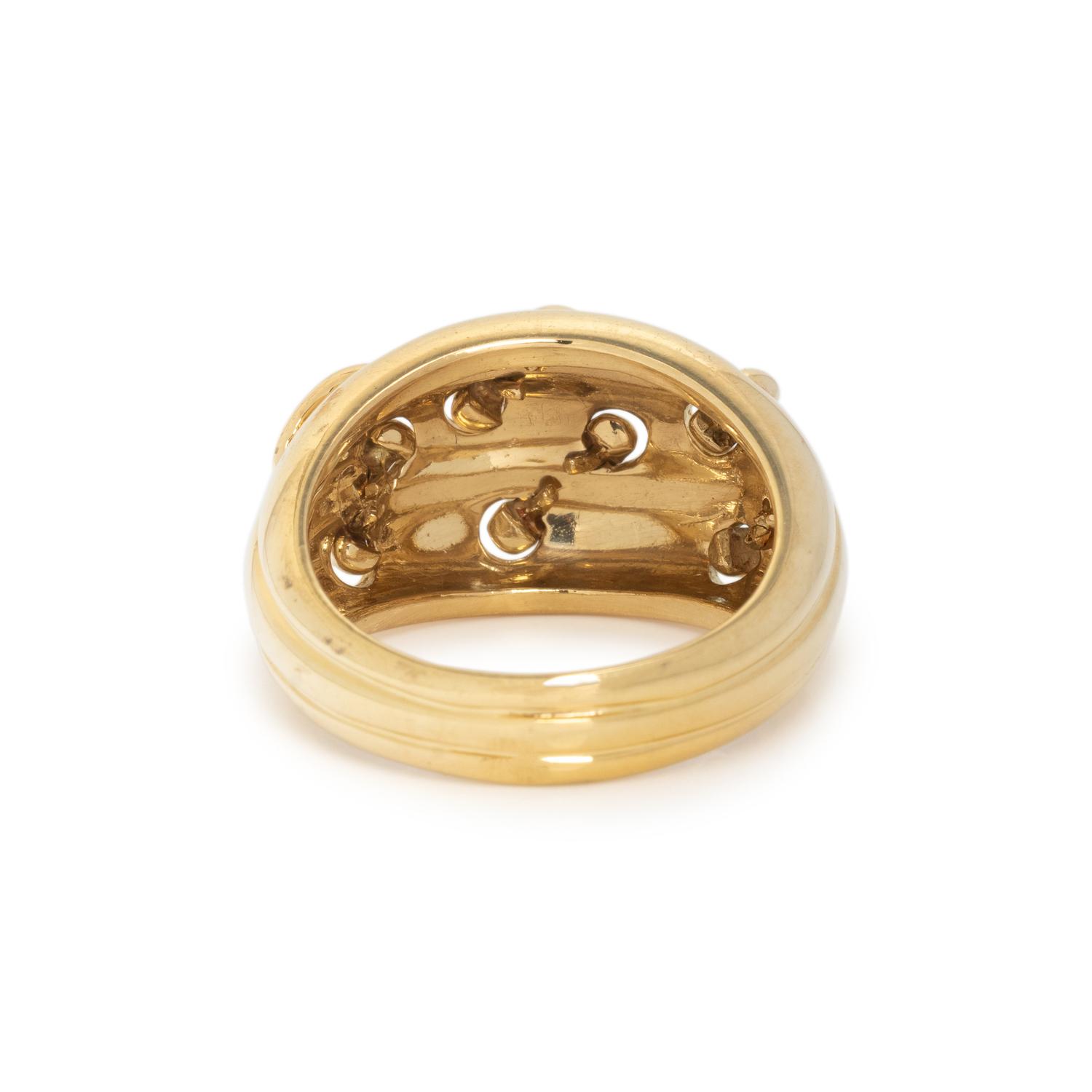 TIFFANY & CO., YELLOW GOLD STITCH RING