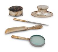 A Group of Five English Silver Desk Articles — 20TH CENTURY
