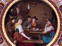 A Vienna Painted, Parcel Gilt and "Jeweled" Porcelain Cabinet Plate