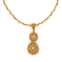 FANCY GREEN DIAMOND AND COLORED DIAMOND NECKLACE