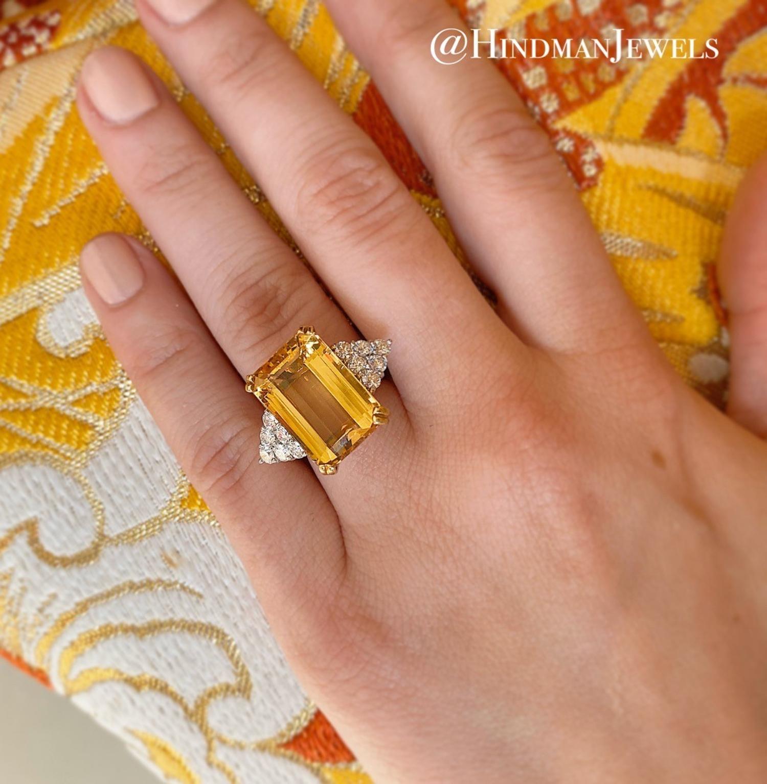 TOPAZ AND DIAMOND RING
