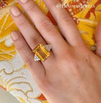 TOPAZ AND DIAMOND RING