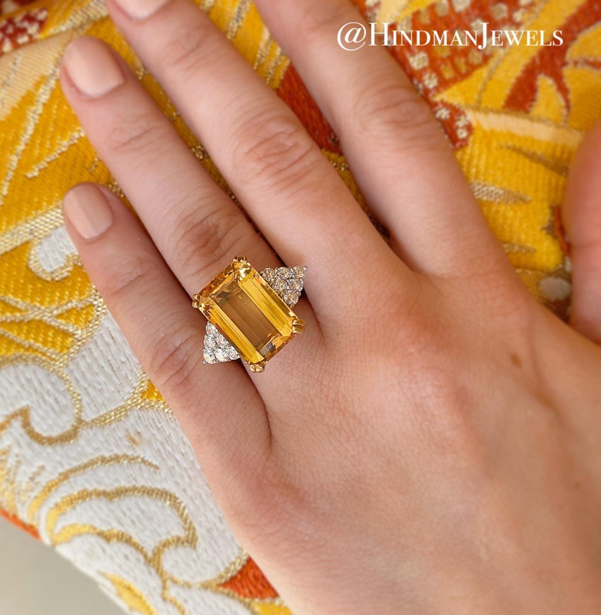 TOPAZ AND DIAMOND RING
