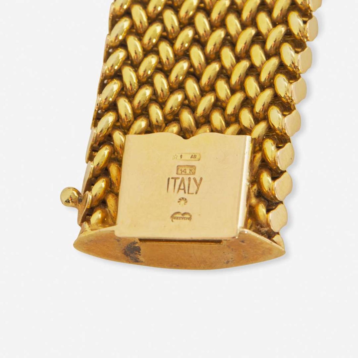 A Set of Two 14K Yellow Gold Bracelets