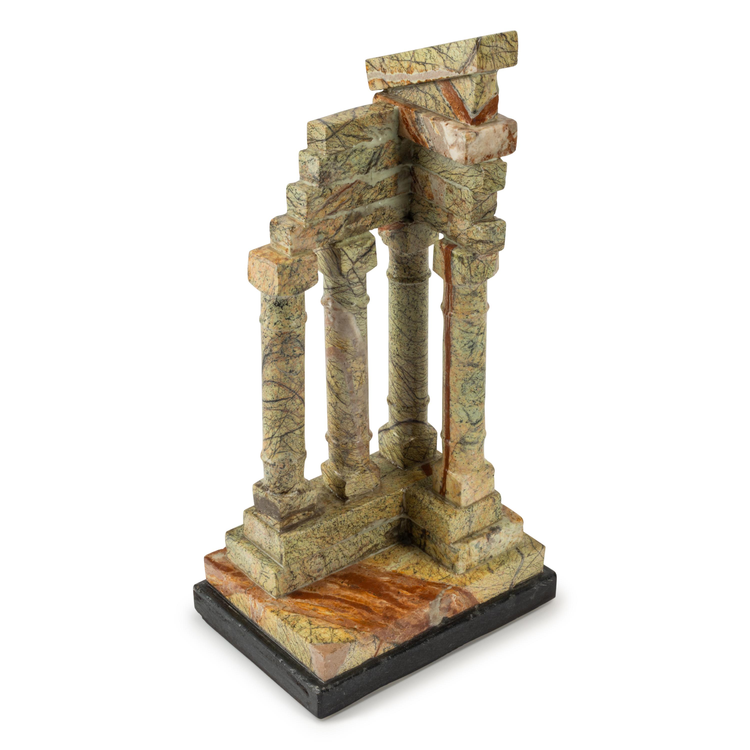 Five Grand Tour Style Marble Models of Ruins