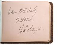 [AUTOGRAPHS]. Two autograph books owned by Chicago club owner Ruth Farley, signed by musicians, actors, and others of note including Cab Calloway, Mae West, Duke Ellington, and Mary Pickford.
