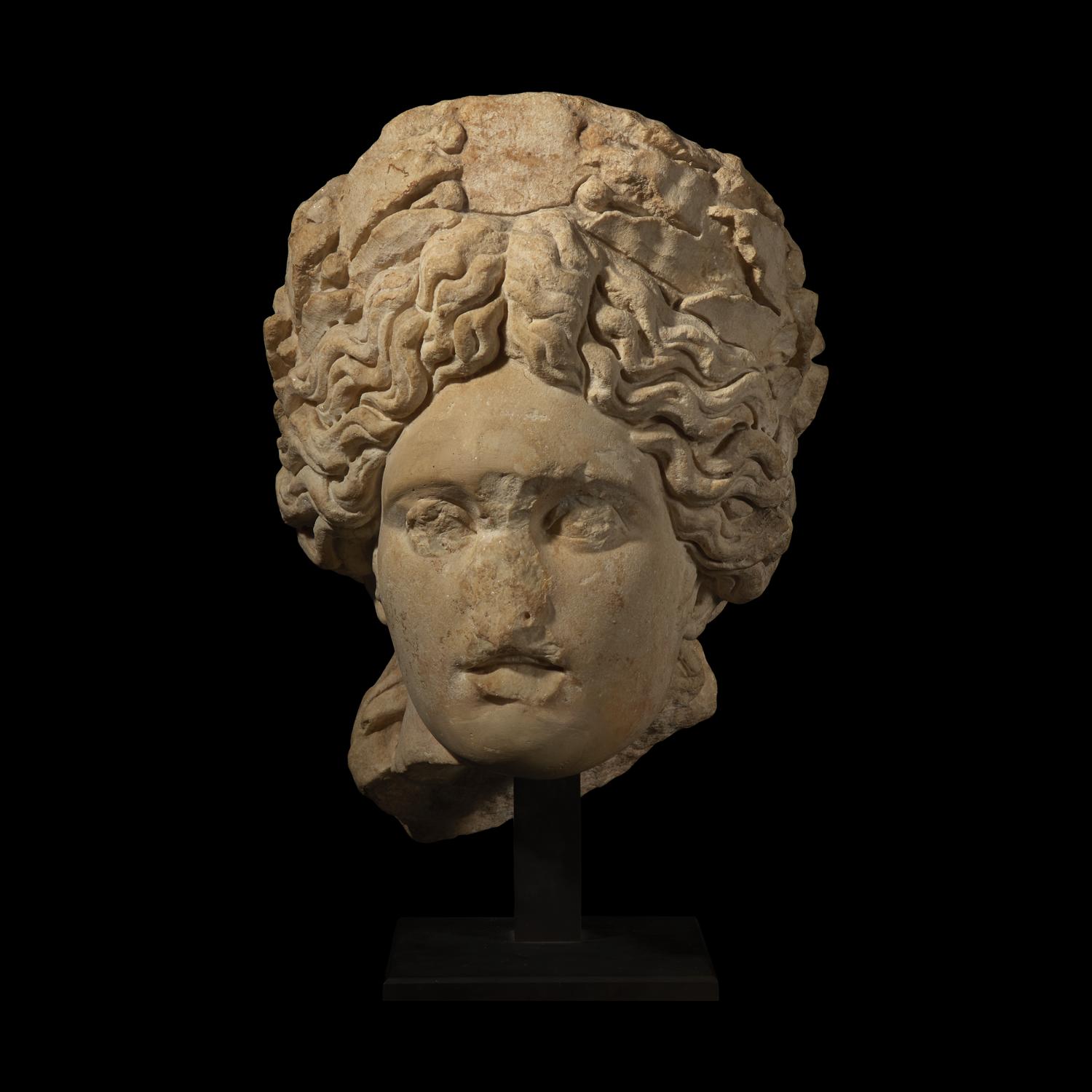 A Roman Marble Head of Apollo Citharoedus