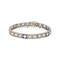 ART DECO, DIAMOND AND SAPPHIRE BRACELET
